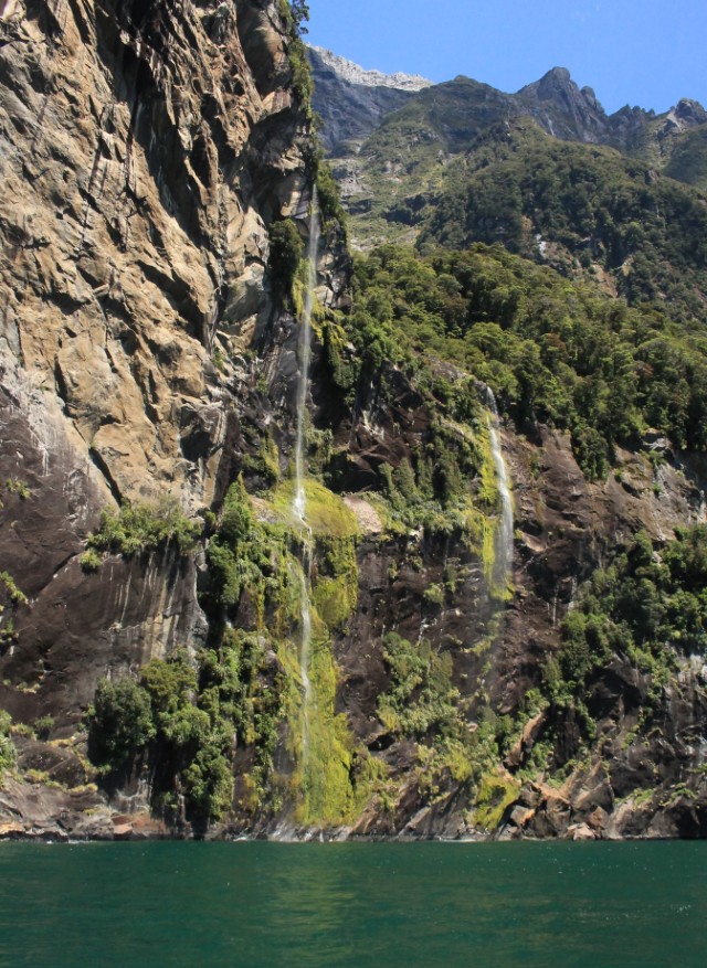 Waterfalls on the Southern Side of Milford Sound