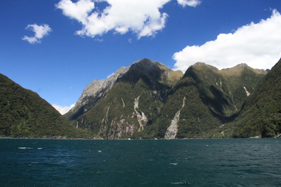 Looking back into the Sound from the Tasman Sea