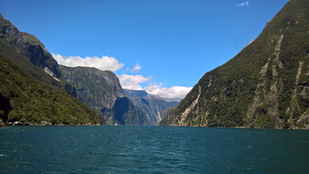 Looking back into the Sound from the Tasman Sea